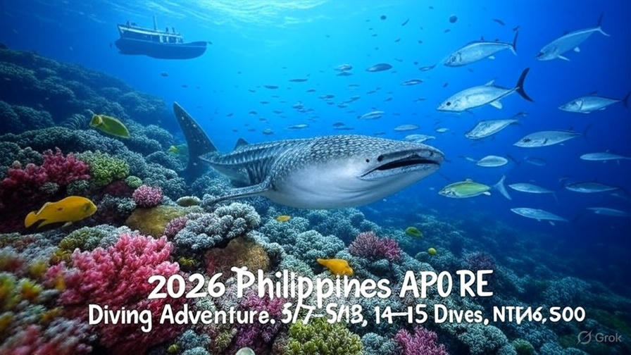 2026/5/8-5/13，(13-14次潛水）探索世界第二大珊瑚環礁：2026菲律賓APO REEF船宿潛水之旅